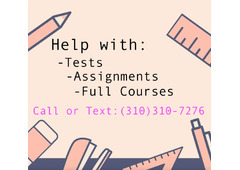 Hire an expert to help you with online courses and tests! |