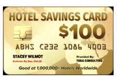 Could you use a free $100 Hotel Card plus $900   Referring Friends?